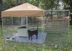 8' X 12' Ultimate Dog Kennel Pro (Galvanized)