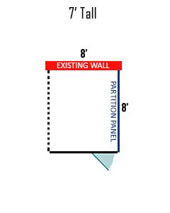 8' X 8' Multiple 7' Tall No Back Dog Kennels ADDITIONAL STALL
