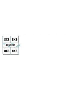 8' X 8' Multiple Vinyl Enclosed Corridor Dog Kennels x2