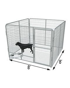 8' X 8' Basic Dog Kennel Pro (Galvanized)