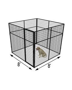 8' X 8' Basic 7' Tall Wire Kennel (Powder-Coated)