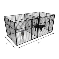 8' X 8' Multiple 7' Tall Full Stall Dog Kennels x2