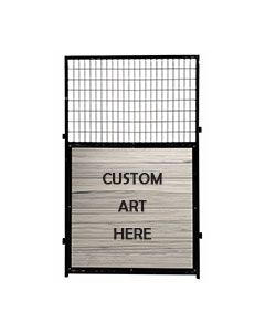 Single 4' X 7' Luxury Wire-Top Art-Bottom Wall Panel 