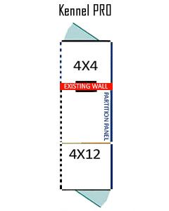 4' X 4' Inside 4' X 12' Outside Multiple PRO Dog Kennels ADDITIONAL STALLS