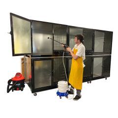 Quick N Clean Double Stack Galvanized Kennel (Triple Units)