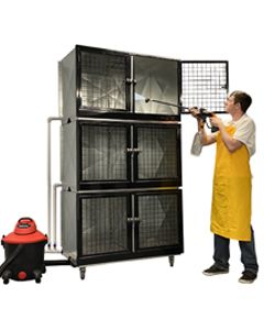 Quick N Clean Galvanized Cage Bank 3 or 6 Units