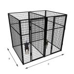 4' X 6' Multiple 7' Tall Full Stall Dog Kennels x2