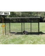 6' X 16' Complete 7' Tall Dog Kennel (Powder-Coated)