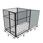 6' X 6' Vinyl Kennel Stall & 6' X 6' Welded Wire Dog Kennel (Complete) 