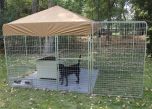 8' X 12' Ultimate Dog Kennel Pro (Galvanized)