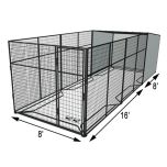 8' X 8' Vinyl Kennel Stall & 8' X 16' Welded Wire Dog Kennel (Complete) 