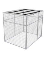 4' Long Dog Kennel Single Flat Roof Frame Bar