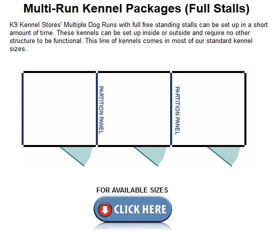 Multiple Full Stall Dog Kennels