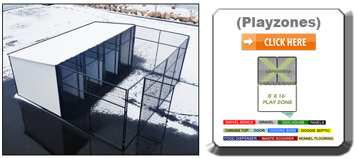 Multiple Playzone Dog Kennels